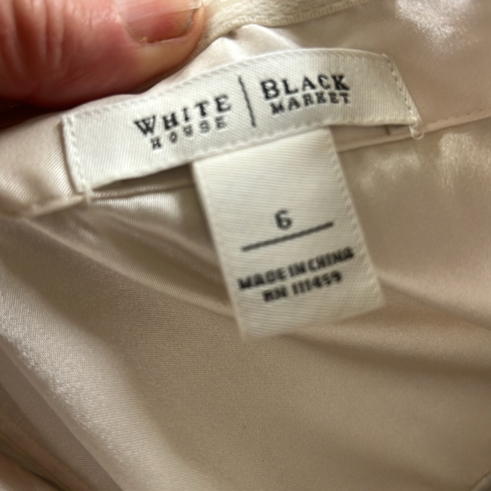 White House black market sleeveless cocktail dress size 6, beautiful embroidered - Picture 15 of 16